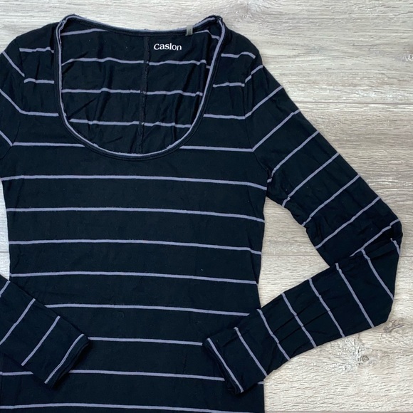 Caslon Modal Shirt Black Small | Extra Long Modal Shirt Size Small - Picture 2 of 11